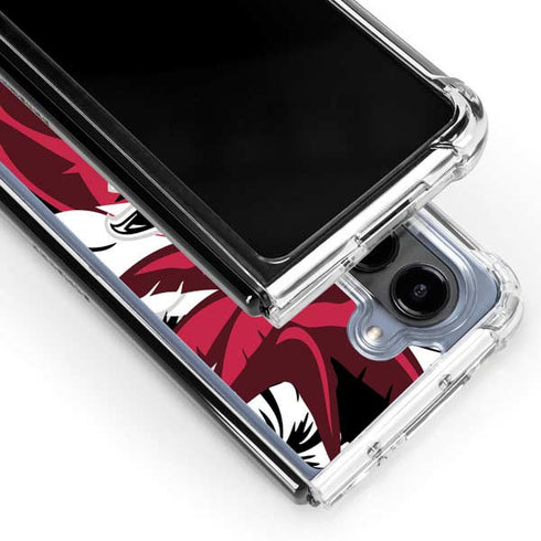 NFL Atlanta Falcons Tropical Print Galaxy Z Fold5 5G Clear Case