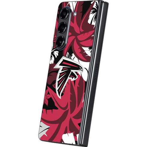 NFL Atlanta Falcons Tropical Print Galaxy Z Fold5 5G Skin