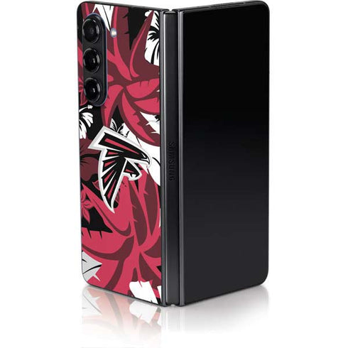 NFL Atlanta Falcons Tropical Print Galaxy Z Fold5 5G Skin