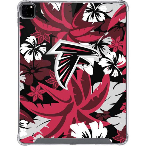 NFL Atlanta Falcons Tropical Print iPad Pro 12.9in (2020) Clear Case
