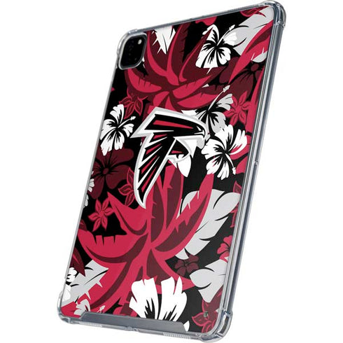 NFL Atlanta Falcons Tropical Print iPad Pro 12.9in (2020) Clear Case