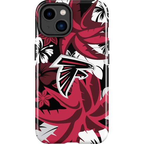 NFL Atlanta Falcons Tropical Print iPhone 15 Impact Case