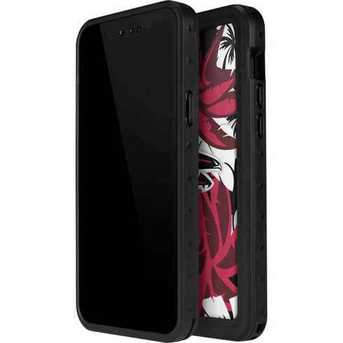 NFL Atlanta Falcons Tropical Print iPhone 15 Pro Waterproof Case