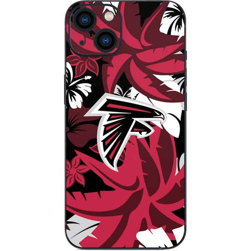 NFL Atlanta Falcons Tropical Print iPhone 15 Skin