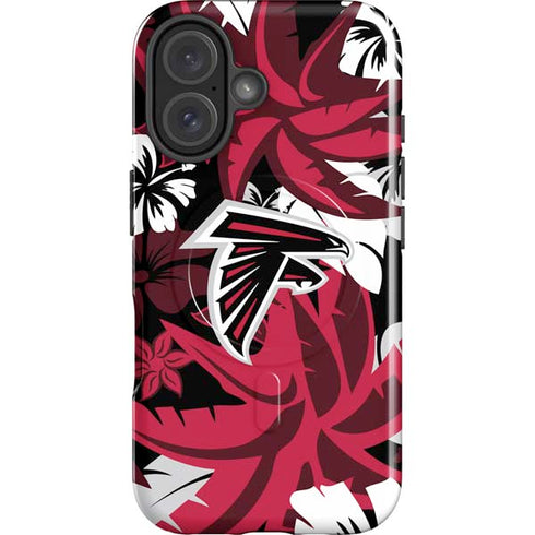 NFL Atlanta Falcons Tropical Print iPhone 16 Magsafe Impact Case
