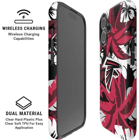 NFL Atlanta Falcons Tropical Print iPhone 16 Magsafe Impact Case
