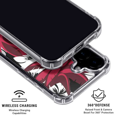 NFL Atlanta Falcons Tropical Print iPhone 16 Plus Clear Case