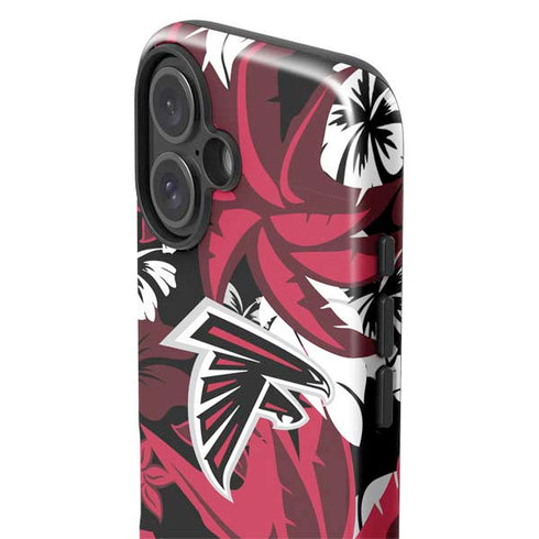 NFL Atlanta Falcons Tropical Print iPhone 16 Plus Impact Case