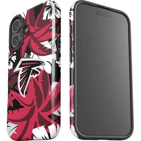 NFL Atlanta Falcons Tropical Print iPhone 16 Plus Impact Case