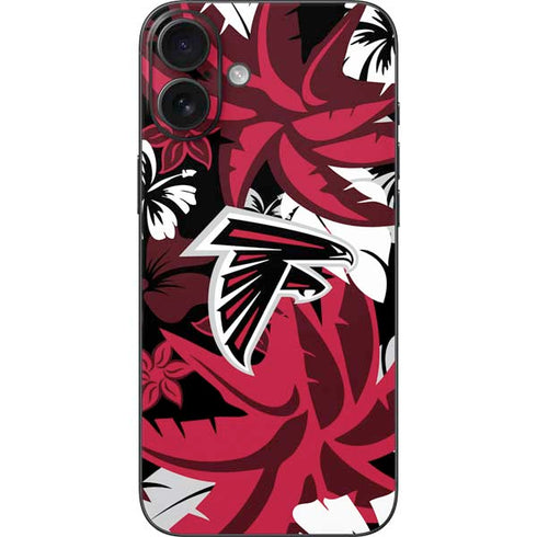 NFL Atlanta Falcons Tropical Print iPhone 16 Plus Skin