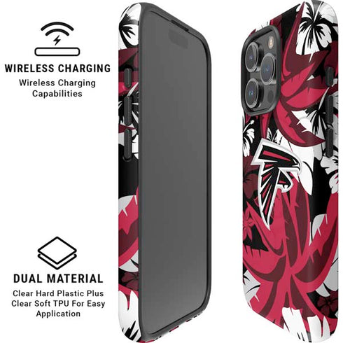 NFL Atlanta Falcons Tropical Print iPhone 16 Pro Max Magsafe Impact Case