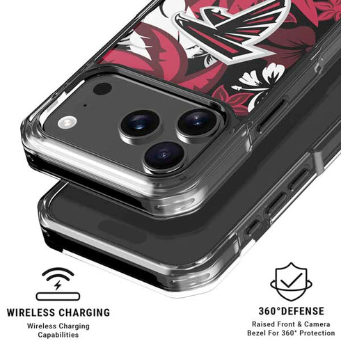 NFL Atlanta Falcons Tropical Print iPhone 18 Pro Clear Case