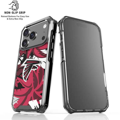 NFL Atlanta Falcons Tropical Print iPhone 18 Pro Clear Case