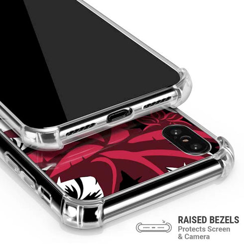 NFL Atlanta Falcons Tropical Print iPhone X/XS Clear Case