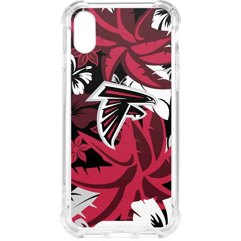 NFL Atlanta Falcons Tropical Print iPhone XS Clear Case