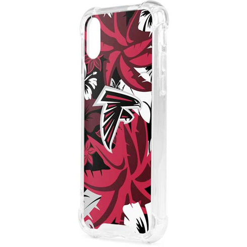 NFL Atlanta Falcons Tropical Print iPhone XS Clear Case