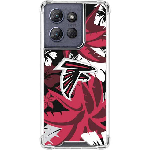 NFL Atlanta Falcons Tropical Print Moto G 5G (2025) Clear Case