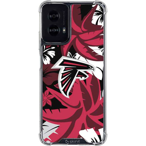 NFL Atlanta Falcons Tropical Print Moto G Power 5G (2024) Clear Case