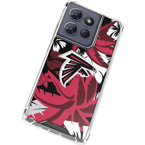 NFL Atlanta Falcons Tropical Print Moto G Stylus 5G (2025) Clear Case