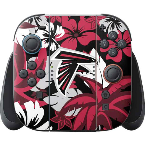 NFL Atlanta Falcons Tropical Print Nintendo Switch 2 (2025) Joy-Con Controller Skin