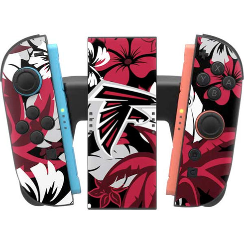 NFL Atlanta Falcons Tropical Print Nintendo Switch 2 (2025) Joy-Con Controller Skin