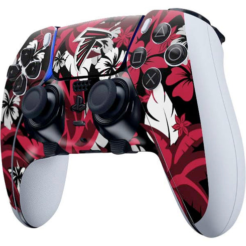 NFL Atlanta Falcons Tropical Print PS5 DualSense Edge Pro Controller Skin