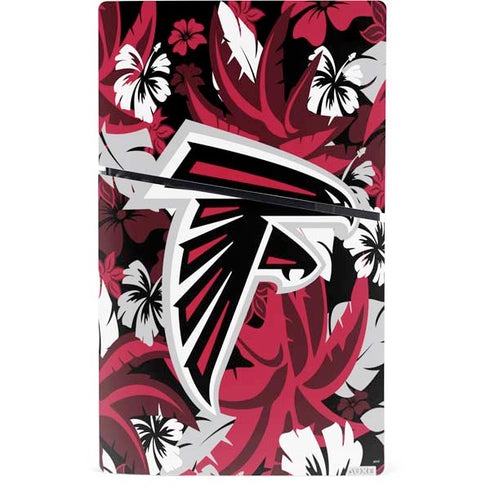 NFL Atlanta Falcons Tropical Print PS5 Slim Digital Edition Console Skin