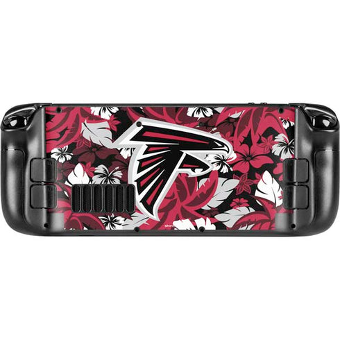 NFL Atlanta Falcons Tropical Print Steam Deck Handheld Gaming Computer Skin