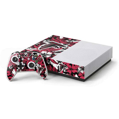 NFL Atlanta Falcons Tropical Print Xbox One S All-Digital Edition Bundle Skin