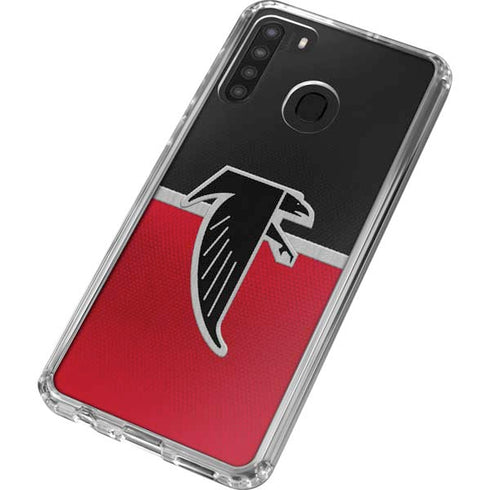 NFL Atlanta Falcons Vintage Galaxy A21 Clear Case