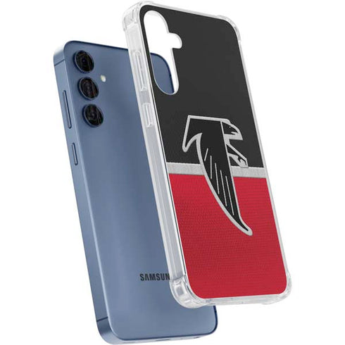 NFL Atlanta Falcons Vintage Galaxy A55 5G Clear Case