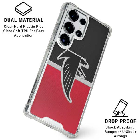 NFL Atlanta Falcons Vintage Galaxy S25 Ultra Clear Case