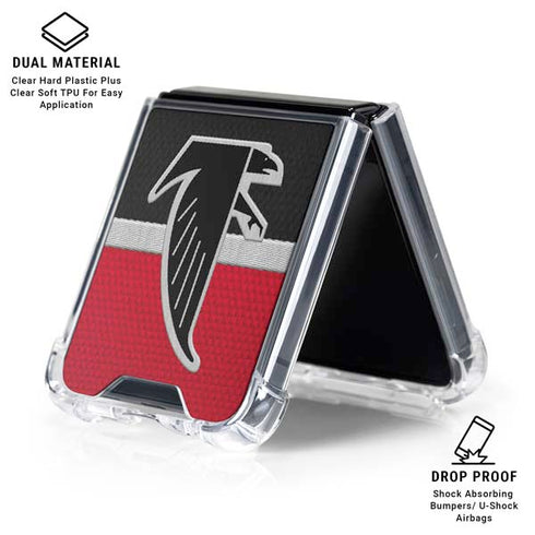 NFL Atlanta Falcons Vintage Galaxy Z Flip6 Clear Case