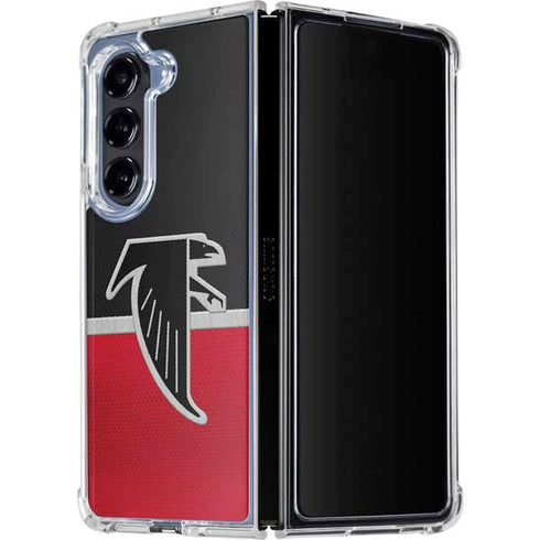 NFL Atlanta Falcons Vintage Galaxy Z Fold5 5G Clear Case