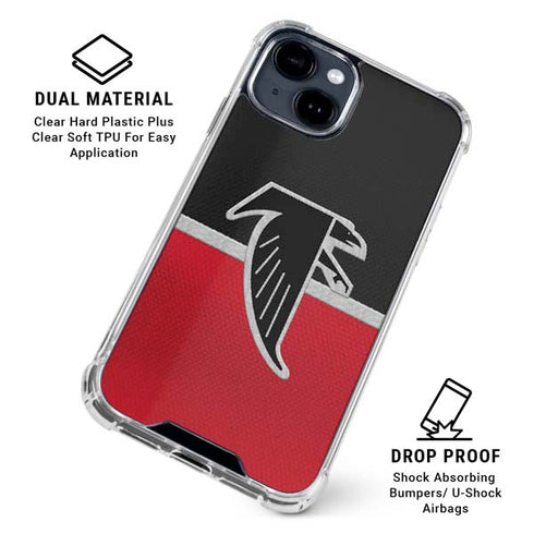 NFL Atlanta Falcons Vintage iPhone 15 Clear Case
