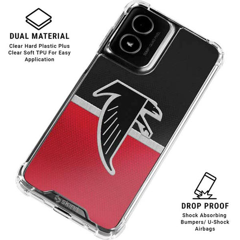 NFL Atlanta Falcons Vintage Moto G Power 5G (2024) Clear Case