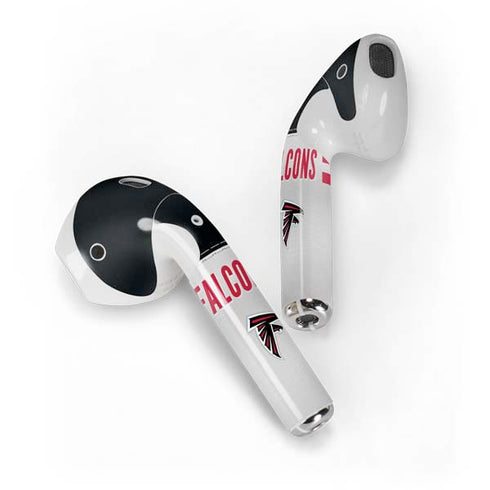 NFL Atlanta Falcons White Striped Apple AirPods Skin