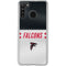 NFL Atlanta Falcons White Striped Galaxy A21 Clear Case
