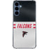 NFL Atlanta Falcons White Striped Galaxy A35 5G Clear Case