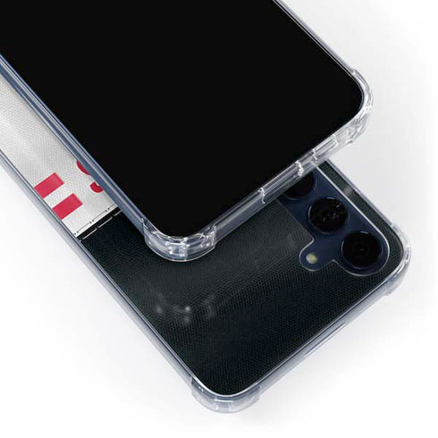 NFL Atlanta Falcons White Striped Galaxy A35 5G Clear Case