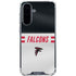 NFL Atlanta Falcons White Striped Galaxy A36 5G Clear Case