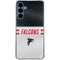 NFL Atlanta Falcons White Striped Galaxy A55 5G Clear Case