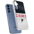 NFL Atlanta Falcons White Striped Galaxy A55 5G Clear Case