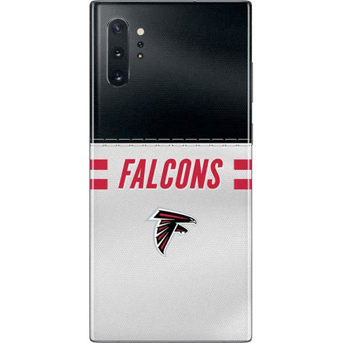 NFL Atlanta Falcons White Striped Galaxy Note 10 Plus Skin