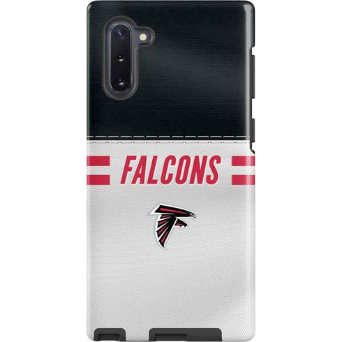 NFL Atlanta Falcons White Striped Galaxy Note 10 Pro Case
