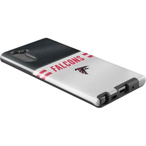 NFL Atlanta Falcons White Striped Galaxy Note 10 Pro Case
