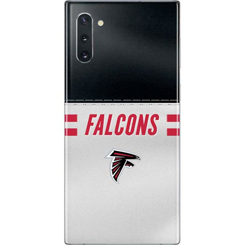 NFL Atlanta Falcons White Striped Galaxy Note 10 Skin