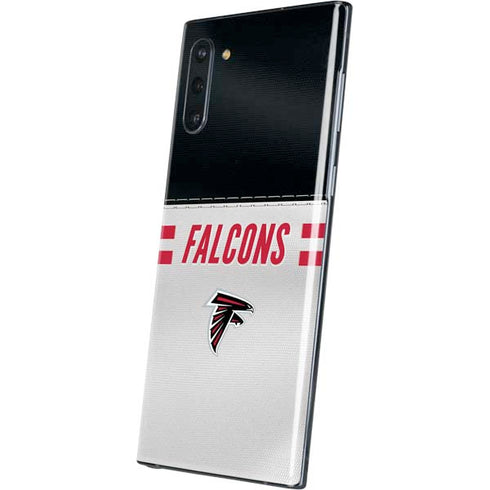 NFL Atlanta Falcons White Striped Galaxy Note 10 Skin