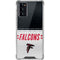 NFL Atlanta Falcons White Striped Galaxy Note20 5G Clear Case