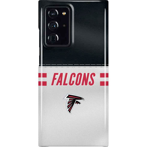 NFL Atlanta Falcons White Striped Galaxy Note20 Ultra 5G Lite Case